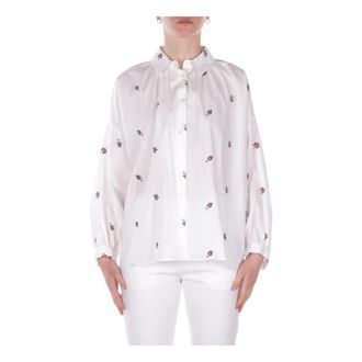Max Mara Shirts, female, White, Size: 2XL Button-front Shirt