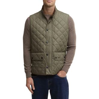Barbour New Lowerdale Diamond Quilted Vest in Dusty Olive at Nordstrom, Size Xx-Large