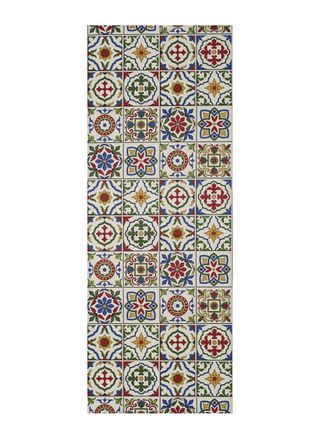 Atticgo Alfombra de cocina lavable bohemio multicolor 52x200 cm