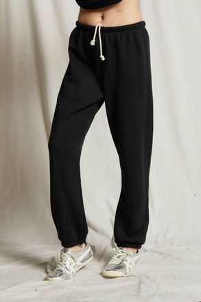perfectwhitetee Stevie Fleece Sweatpants In True Black