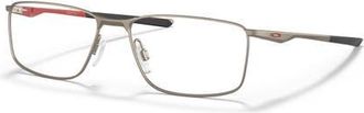 Oakley 55mm Rectangle optical glasses in Silver at Nordstrom