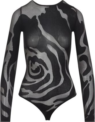Wolford Rose Shadow String Body - Dames - Bodies - Zwart - M - Wol - Tops