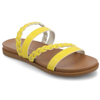 Journee Collection Women & apos;s Colette Medium and Wide Width Flat Sandals
