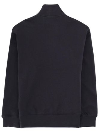 Emporio Armani Zip-Fastening Cotton-Blend Sweatshirt - Blue