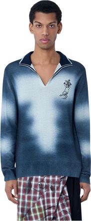 Vivienne Westwood Truien & Vesten, Heren, Blauw, S, Wol, Bizet Top