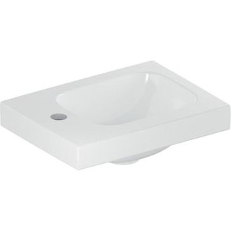 Keramag Geberit Handwaschbecken Icon Light 380x280mm O &Uuml;l M Hahnloch Links Wei&szlig; Kt