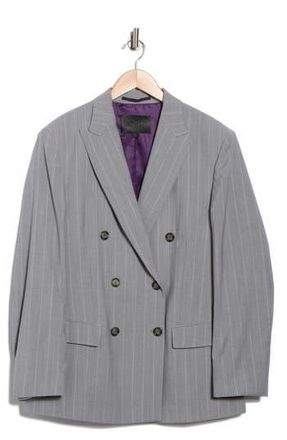BOSS NAOMI x BOSS Journi Double Breasted Wool Jacket in Grey at Nordstrom Rack, Size 10