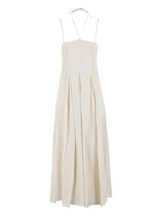 Isabelle Blanche linen midi dress - women - Linen/Flax - S - Neutrals