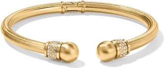 Brighton Womens Meridian Open Hinged Bangle In Gold