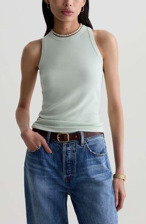 AG - Adriano Goldschmied Michelle Racerback Tank in Summer Vine at Nordstrom, Size X-Small