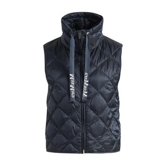Max Mara Vests, female, Blue, Size: 2XS Tregic Quilted Vest