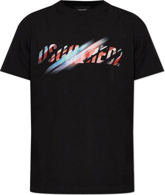 Dsquared2 Tops, Heren, Zwart, 2Xl, Katoen, Logo T-shirt