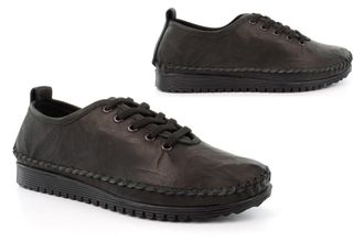 Generic Womens Real Leather Shoes Ladies Lightweight Shoes Size 8 Womens Leather Shoe Size 3 Ladies Lightweight Shoe Comfort Casual Lace Up Rubber Sole Sizes 