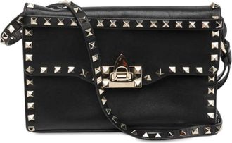 Valentino Pre-owned Valentino Small Leather Rockstud Flip Lock Crossbody Ladies XQNNV9WPFCPFG6B4