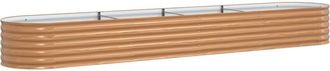 vidaXL Garden Raised Bed Brown 400 x 80 x 44 cm Steel Vidaxl