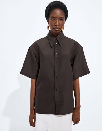 Bottega Veneta Camicia In Tela Di Lana E Seta - Bottega Veneta