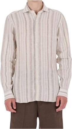 Barba Camicia in lino riga special Dandylife - Heren - Casual Overhemden - Veelkleurig - L - Linnen - Overhemden