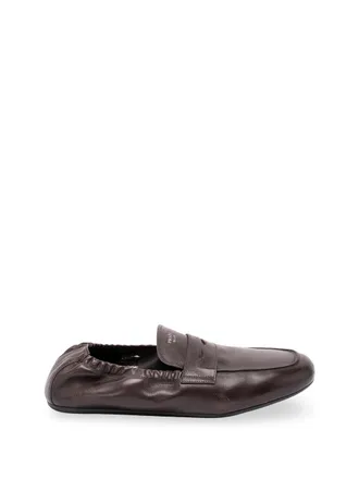 Prada Shuffle Antiqued Leather Loafers
