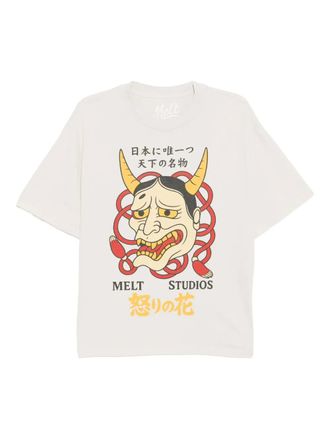 Melt graphic-print T-shirt - Neutrals