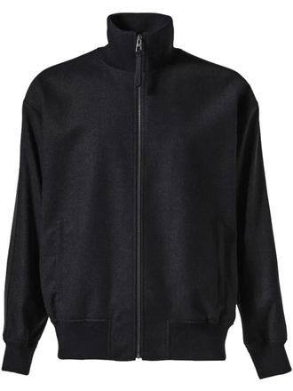 Loewe zip-up jacket - men - Viscose/Wool/Cashmere - 44 - Black