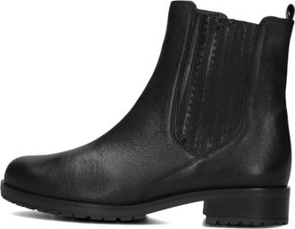 Gabor Zwarte enkellaarzen- veelzijdig en elegant - Dames - Chelseaboots - Zwart - 38 EU - Leer - Schoenen
