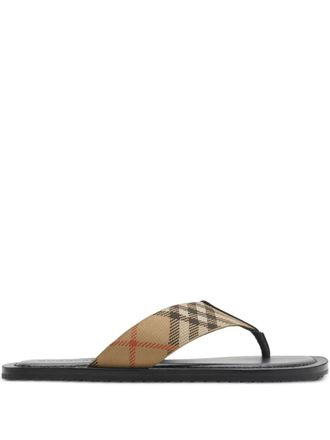 Burberry Sandali slides Check Pavilion - Toni neutri