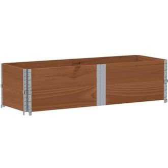vidaXL Jardinera De Madera Maciza De Pino Marr&oacute;n 150x50 Cm Vidaxl