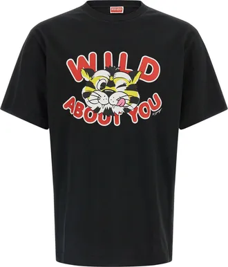 Kenzo Wild Tiger T Shirt Nero-Uomo