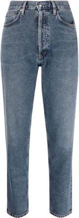 A Gold E Fen High Rise Relaxed Taper Jeans - Dames - Cropped Jeans - Blauw - W24 - Jeans