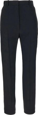 Alexander McQueen Alexander McQueen, Slim-fit Trousers, female, Black, Size: S Crepe Cigarette Trousers