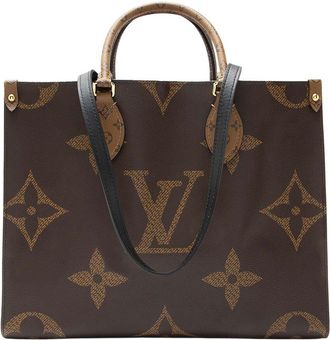 Louis Vuitton Black Giant Monogram Canvas Onthego Mm (Authentic Pre-Loved)