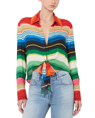 Alice & Olivia Alice + Olivia Hannon Tie Top