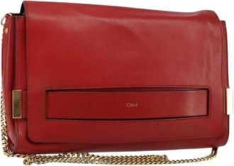Chlo&eacute; Pre-owned Schoudertas - Dames - Vintage Schoudertas - Rood - ONE Size - Leer - Vintage