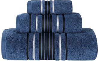 Superior Sadie Zero Twist Cotton Elegant Floral Absorbent 3pc Solid Towel Set