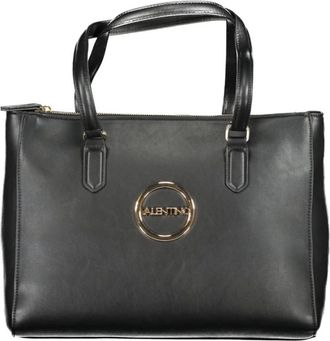 Mario Valentino Tassen, Dames, Zwart, ONE Size, Zwarte Polyethyleen Handtas