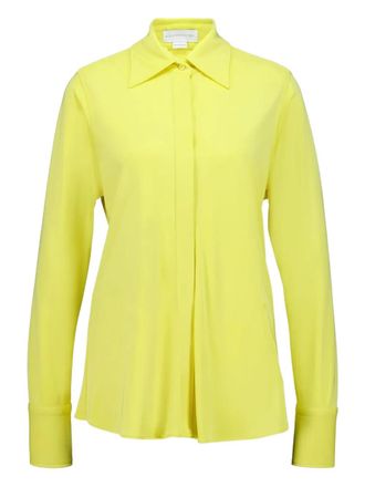 Stella McCartney buttoned collared shirt - women - Viscose - 40 - Yellow