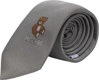 Moschino Corbata de seda cl&aacute;sica - Accessories - Hombre - Gris - ONE SIZE