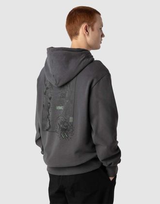 The North Face Felpa unisex comoda grigio asfalto con cappuccio e stampa