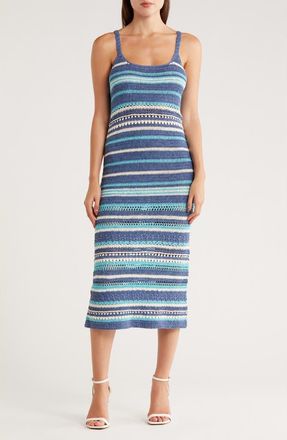 Ramy Brook Polly Cotton Midi Dress in Spring Navy Geo at Nordstrom Rack, Size Xx-Small