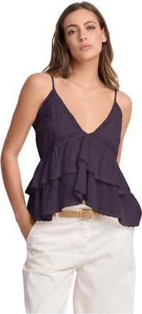 Kocca Tops, Dames, Zwart, XL, Katoen, Marylvetia Top