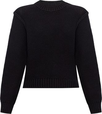 A.P.C. Inga Sweater - Dames - Ronde hals truien - Zwart - M - Katoen - Truien & Vesten