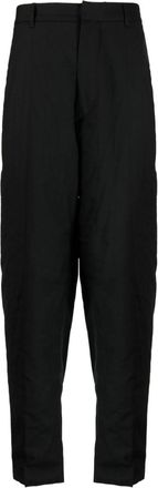 Lardini wool-blend tapered tailored trousers - men - Wool/Elastane/Viscose - 52 - Black