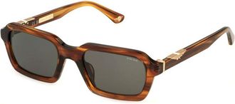 Police SPLL14 ORIGINS 57 09R4 Mens Sunglasses Brown Size 53