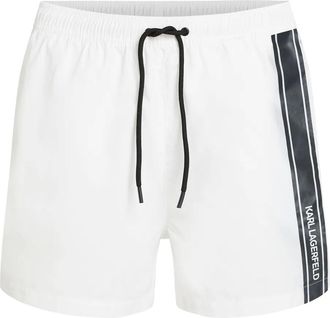 Karl Lagerfeld Costume da bagno con banda laterale - Bianco