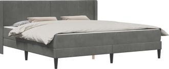 vidaXL Estructura De Cama Con Colch&oacute;n Gris Oscuro 180 X 200 Cm Vidaxl