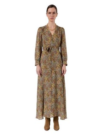 Gerard Darel Draped Wrap Maxi Dress in Pink at Nordstrom, Size 10