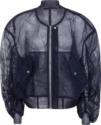 Rick Owens Sheer Bomber Jacket - Dames - Bomber jackets - Zwart - S - Nylon - Jassen