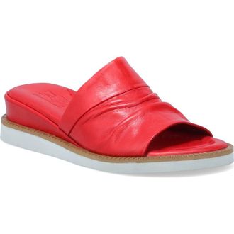 Miz Mooz Erin Platform Wedge Slide Sandal in Scarlet at Nordstrom, Size 10.5-11Us