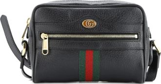 Gucci Ophidia ronde leren kleine crossbodytas - Zwart