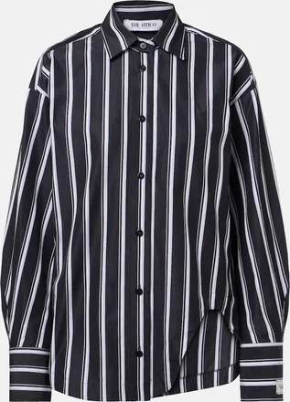 The Attico Striped cotton poplin shirt